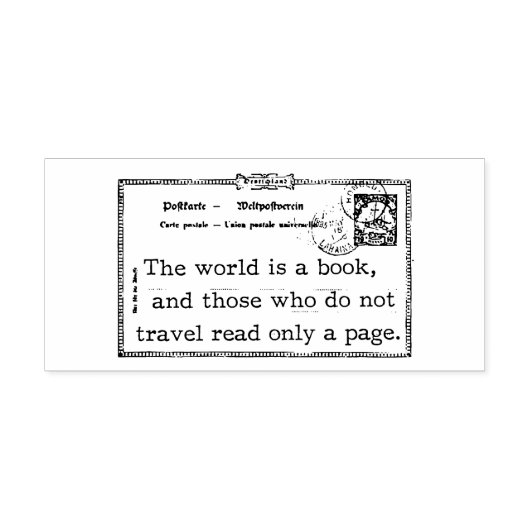 De wereld is een Rubber Art Stamp Rubberstempel (Afrduk)