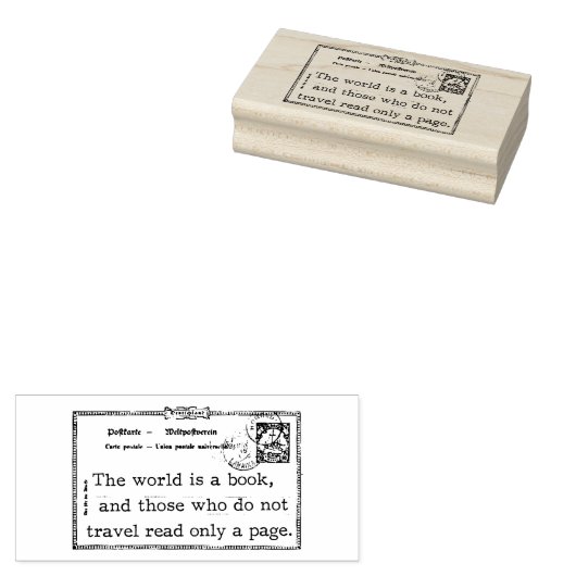 De wereld is een Rubber Art Stamp Rubberstempel (Gestempeld)