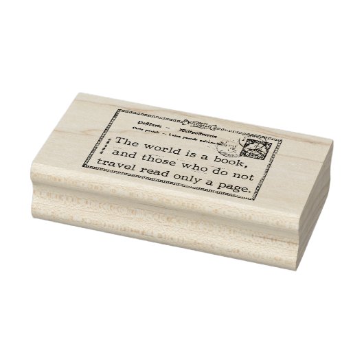 De wereld is een Rubber Art Stamp Rubberstempel (Stempel)