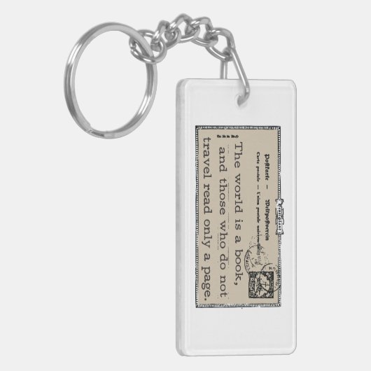 De wereld is een Sleutelhanger van het Boek (Voorkant Links)