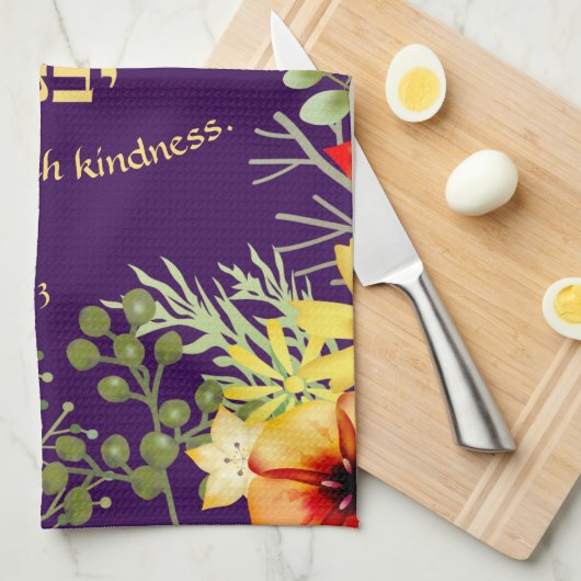 De wereld is gebouwd met het Hoesje van Kindness C Theedoek (Quarter Fold)
