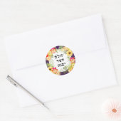 De wereld is gebouwd met Kindness Hebrew Ronde Sticker (Envelop)