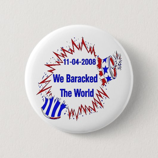 De wereld is gehinderd ronde button 5,7 cm (Voorkant)