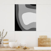 De wereld is grijs poster (Keuken)