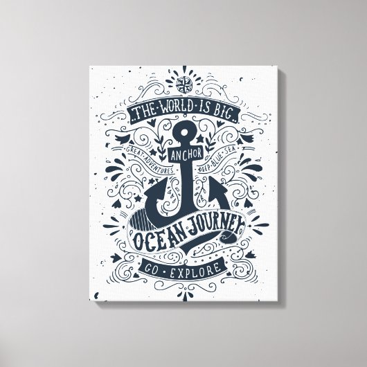 De wereld is groot - ga verkennen canvas afdruk (Voorkant)