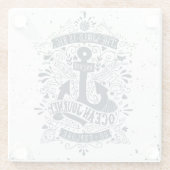 De wereld is groot - ga verkennen glazen onderzetter (Achterkant)