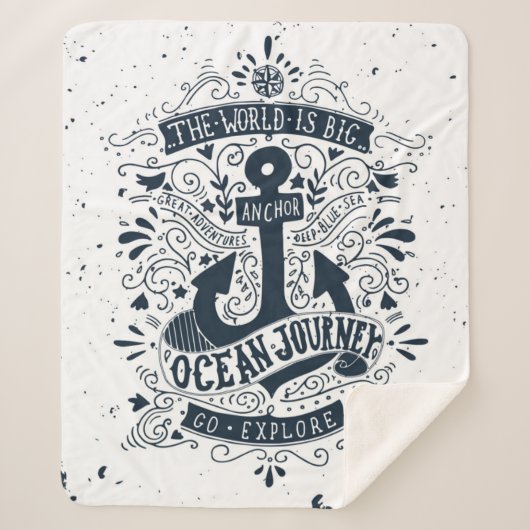 De wereld is groot - ga verkennen sherpa deken (Voorkant)