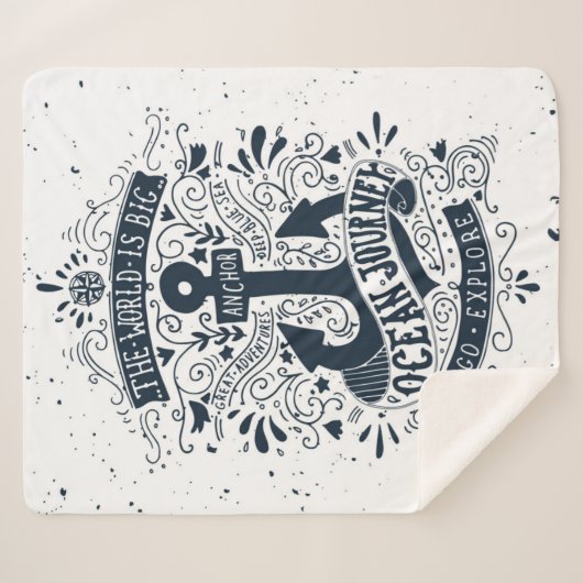 De wereld is groot - ga verkennen sherpa deken (Voorkant (horizontaal))