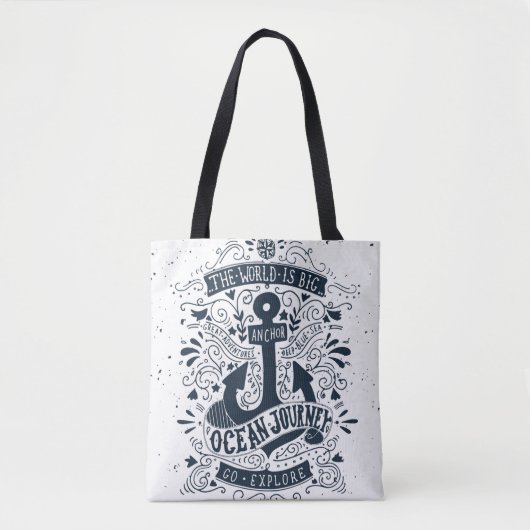De wereld is groot - ga verkennen tote bag (Voorkant)