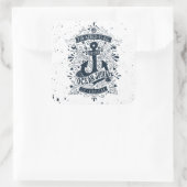 De wereld is groot - ga verkennen vierkante sticker (Tas)