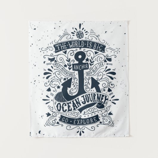 De wereld is groot - ga verkennen wandkleed (Voorkant)