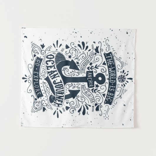 De wereld is groot - ga verkennen wandkleed (Voorkant (horizontaal))