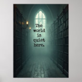 De wereld is hier stil - Gothic Quote Print (Voorkant)