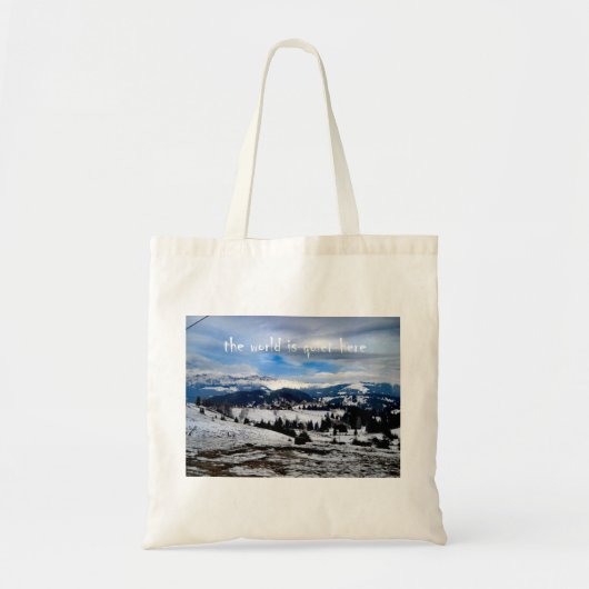de wereld is hier stil tote bag (Voorkant)