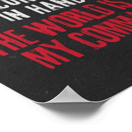 De wereld is in My Command Gaming Theme Poster (Hoek)