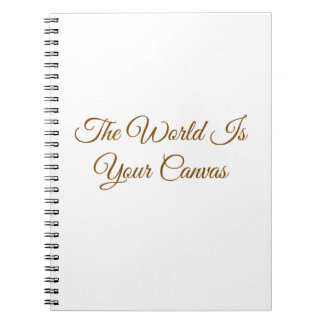 "De wereld is je canvas" Minimalistisch Notitieboek