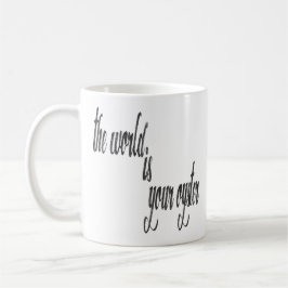 De wereld is je oester die grappige citaat opwekt koffiemok