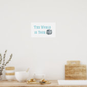 De wereld is je oester Poster (Keuken)
