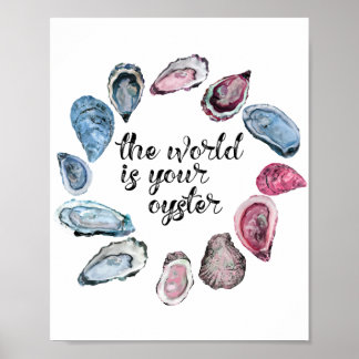 De wereld is je oester poster