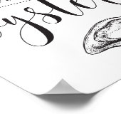 De wereld is je Oyster Typografie Black Word Art Poster (Hoek)