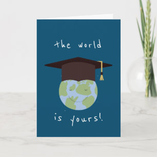 De wereld is jouw Aarde Gradukkap Afstuderen Kaart