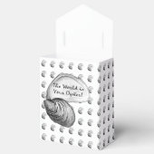 De wereld is jouw oester bedankdoosjes (Geopend)