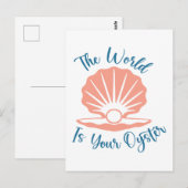 De wereld is jouw oester briefkaart (Voorkant / Achterkant)
