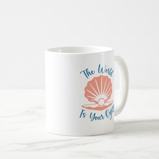 De wereld is jouw oester koffiemok (Voorkant rechts)