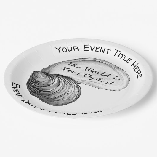 De wereld is jouw oester papieren bordje (Gekanteld)