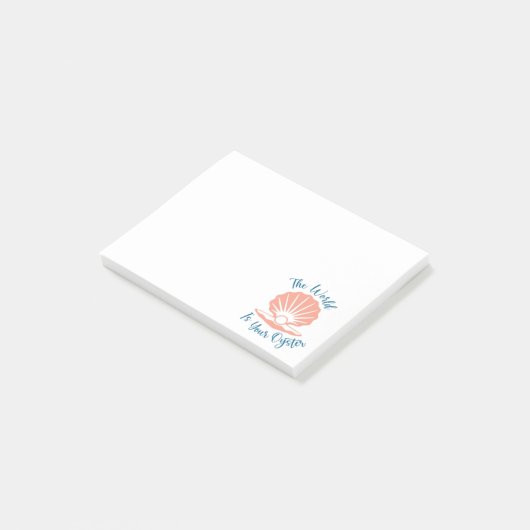 De wereld is jouw oester post-it® notes (Schuin)