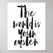 De wereld is jouw oester poster (Voorkant)
