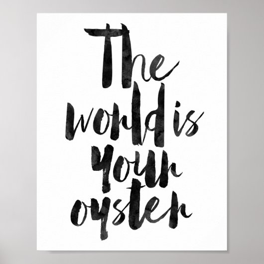 De wereld is jouw oester poster (Voorkant)