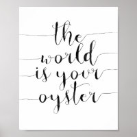 De wereld is jouw oester