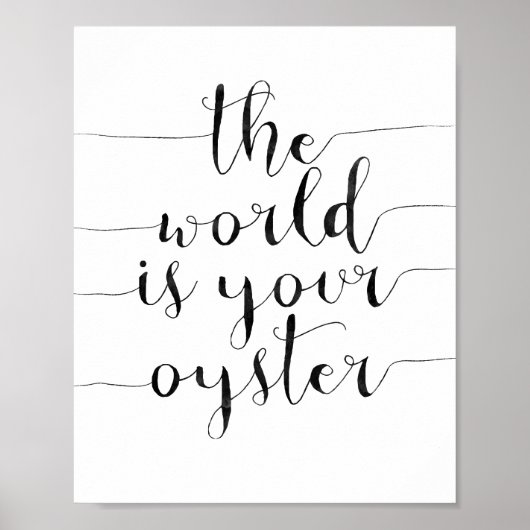 De wereld is jouw oester poster (Voorkant)