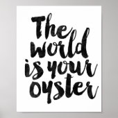 De wereld is jouw oester poster (Voorkant)