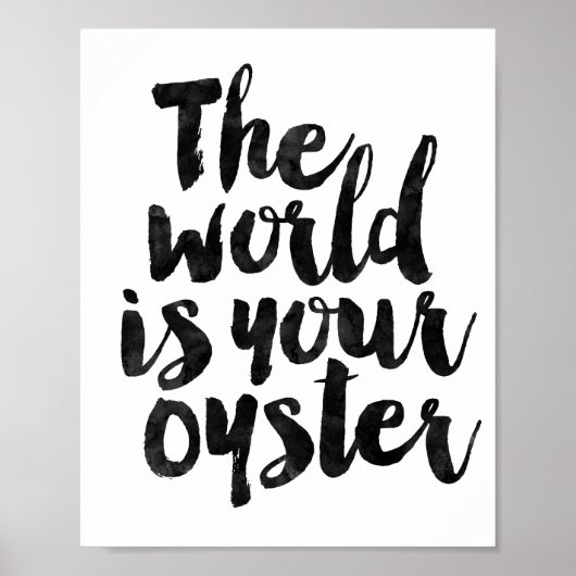 De wereld is jouw oester poster (Voorkant)