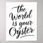 De Wereld is Jouw Oester Poster (Voorkant)