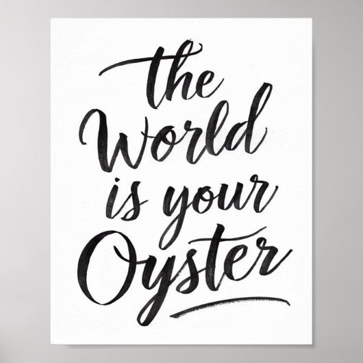 De wereld is jouw oester poster (Voorkant)