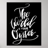 De wereld is jouw oester poster (Voorkant)