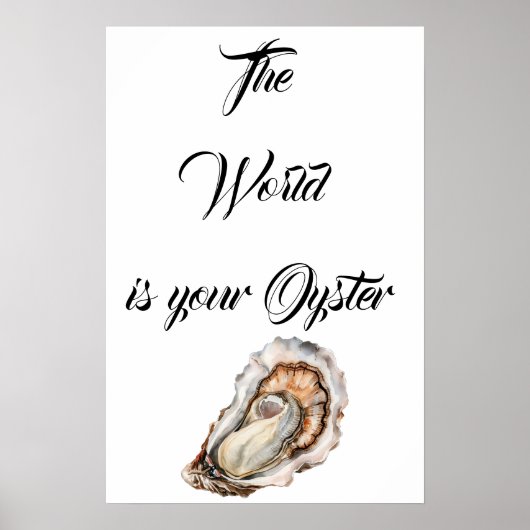 De wereld is jouw oester poster (Voorkant)