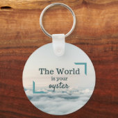 De wereld is jouw oester sleutelhanger (Voorkant)