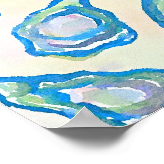 De wereld is jouw oester Waterverf Print (Hoek)