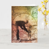 De wereld is jouw oester Wenskaart Kaart (Gele Bloem)