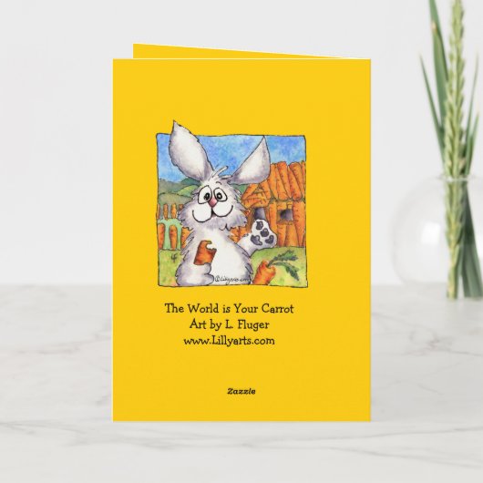 De wereld is jouw wortel Wenskaart Kaart (Achterkant)