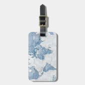 De wereld is Kunst - Blauw Bagagelabel (Voorkant verticaal)