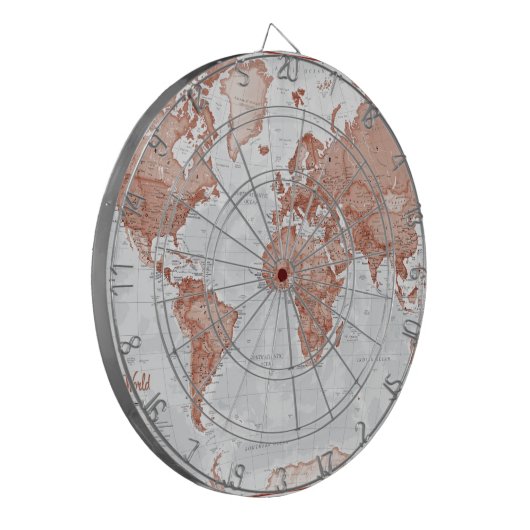 De wereld is Kunst - Rood Dartbord (Voorkant Links)