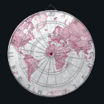 De wereld is Kunst - Roze Dartbord<br><div class="desc">De wereldkaart kenmerkt belangrijke steden en steden en bevat heuvel en zee ook het in de schaduw stellen,  makend de wereld van de kaart naar u springen! Deze kleur is roze,  toevoegend een artistieke stijl aan de kaart.</div>