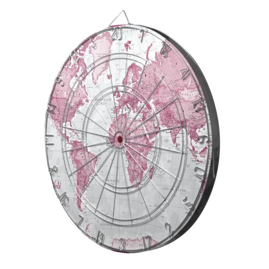 De wereld is Kunst - Roze Dartbord (Voorkant Rechts)
