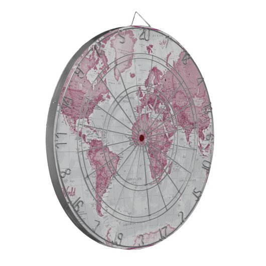 De wereld is Kunst - Roze Dartbord (Voorkant Links)