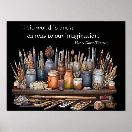 De wereld is maar een canvas poster (Voorkant)